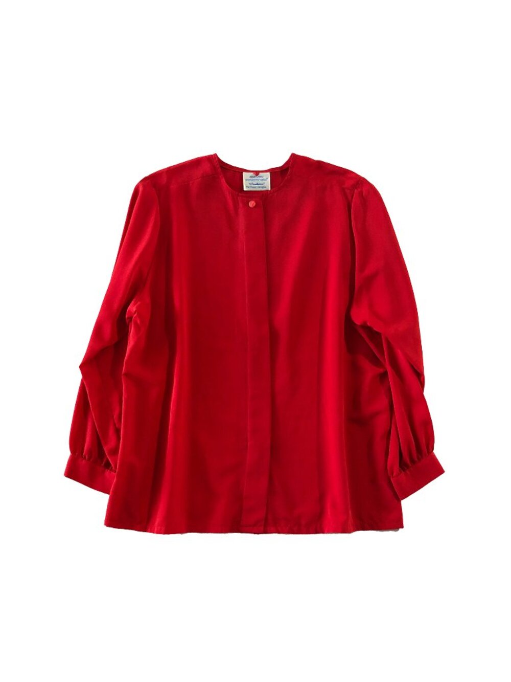 Vtg Country Sophisticates by Pendleton Blouse Womens Red Long Sleeve Button-Down